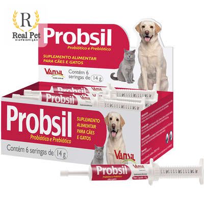 Suplemento Alimentar Vansil Probsil Probiótico e Prebiótico para Cães e Gatos