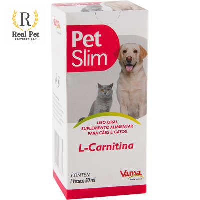 Suplemento Alimentar Vansil Pet Slim L-Carnitina para Cães e Gatos