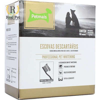 Escovas Descartáveis Professional Pet Whitening para Cães e Gatos